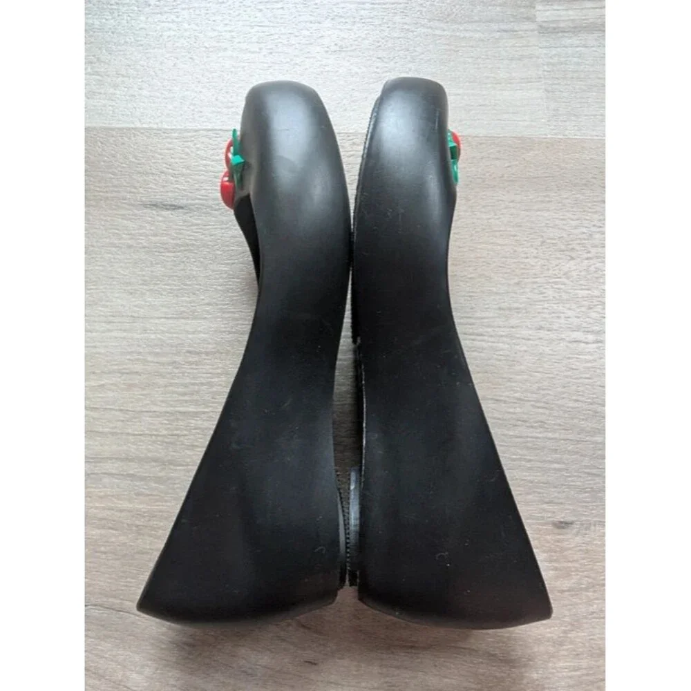 Mini Melissa Ultragirl Cherry Peep Toe Jelly Flats, 13C